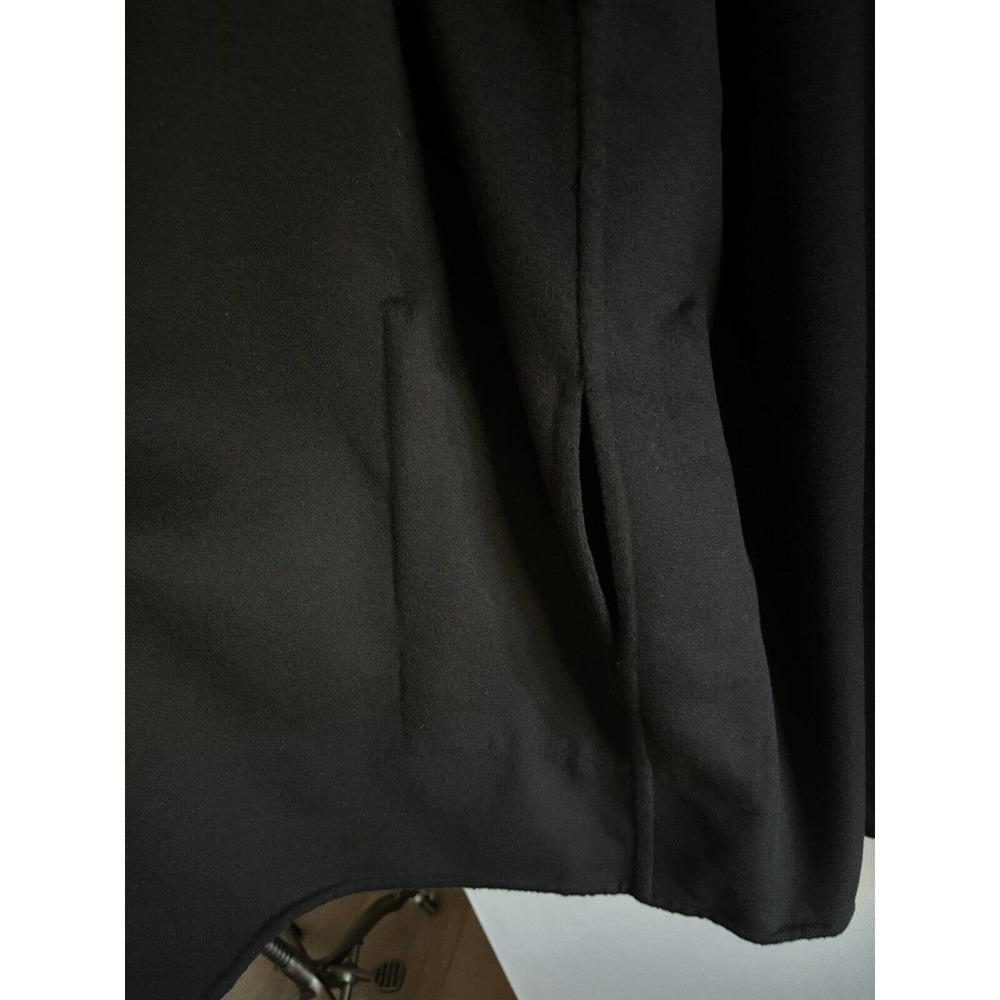 Vince Black Collarless Open-Front Coat Wool & Cashmere Blend - Picture 10 of 16